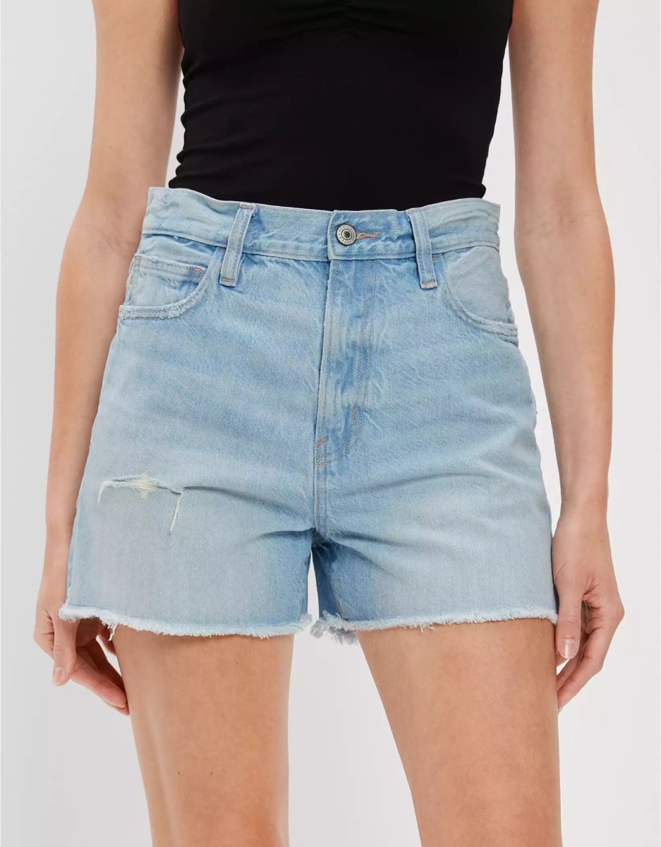 Shorts American Eagle AE Denim Highest Taille '90s Boyfriend Indigo Clair Femme | SHQ-94363567